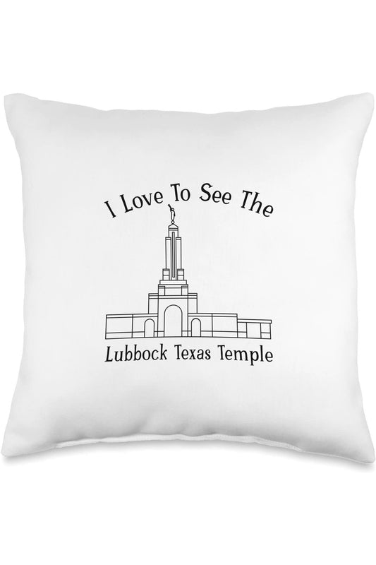 Lubbock Texas Temple Throw Pillows - Happy Style (English) US