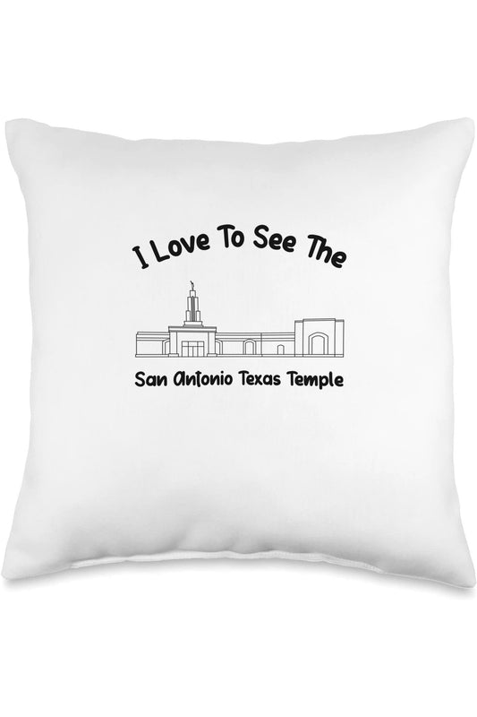 San Antonio Texas Temple Throw Pillows - Primary Style (English) US
