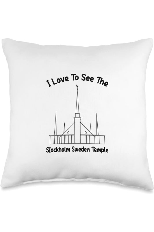 Stockholm Sweden Temple Throw Pillows - Primary Style (English) US