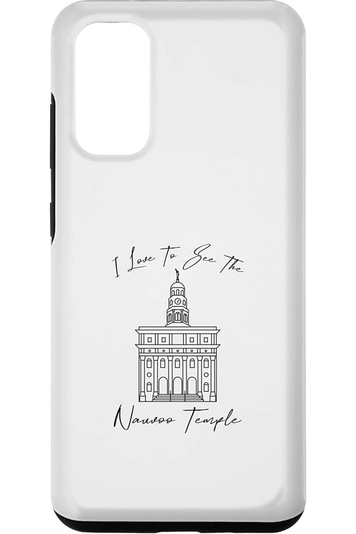 Nauvoo IL Temple, I love to see my temple カリグラフィー Samsung Phone Case