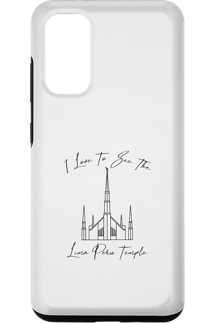 Lima Peru Temple Samsung Phone Cases - Calligraphy Style (English) US