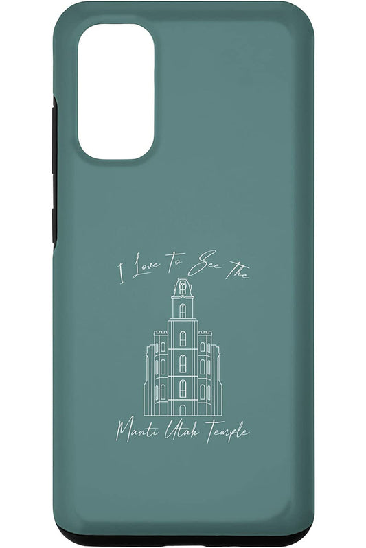 Manti Utah Temple Samsung Phone Cases - Calligraphy Style (English) US