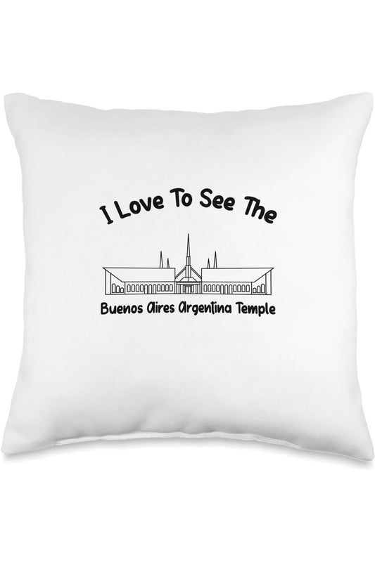 Buenos Aires Argentina Temple Throw Pillows - Primary Style (English) US