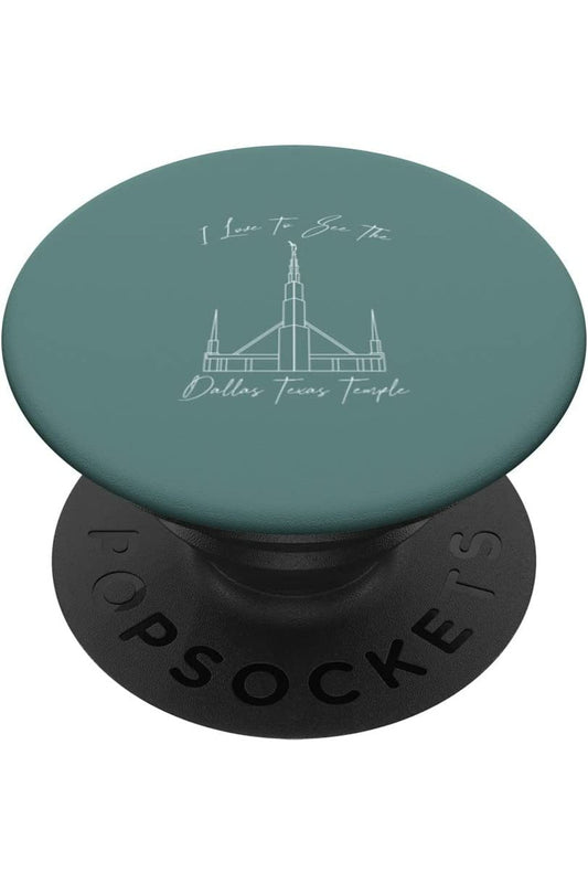 Dallas Texas Temple PopSockets Grip - Calligraphy Style (English) US