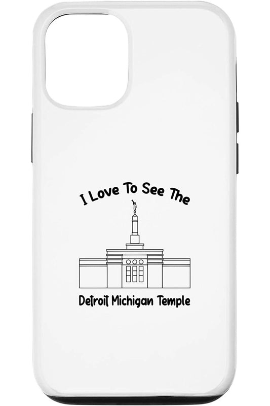 Detroit Michigan Temple Apple iPhone Cases - Primary Style (English) US