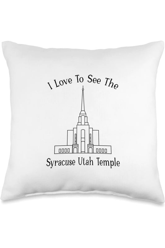 Syracuse Utah Temple Throw Pillows - Happy Style (English) US