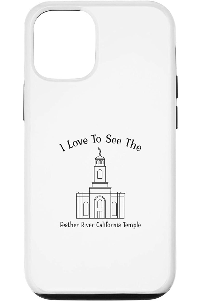 Feather River California Temple Apple iPhone Cases - Happy Style (English) US