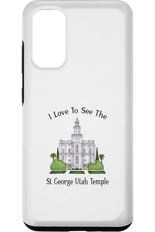 St George Utah Temple Samsung Phone Cases - Happy Style (English) US