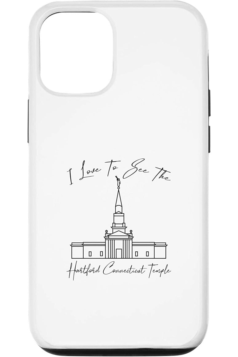 Hartford Connecticut Temple Apple iPhone Cases - Calligraphy Style (English) US