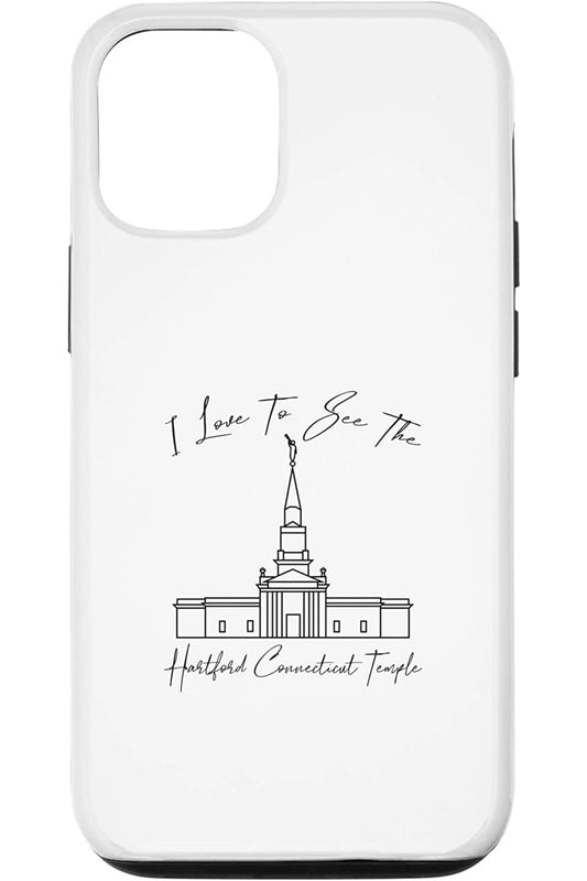 Hartford Connecticut Temple Apple iPhone Cases - Calligraphy Style (English) US