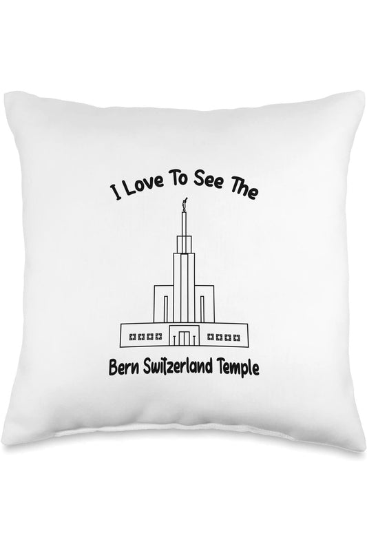 Bern Switzerland Temple Throw Pillows - Primary Style (English) US