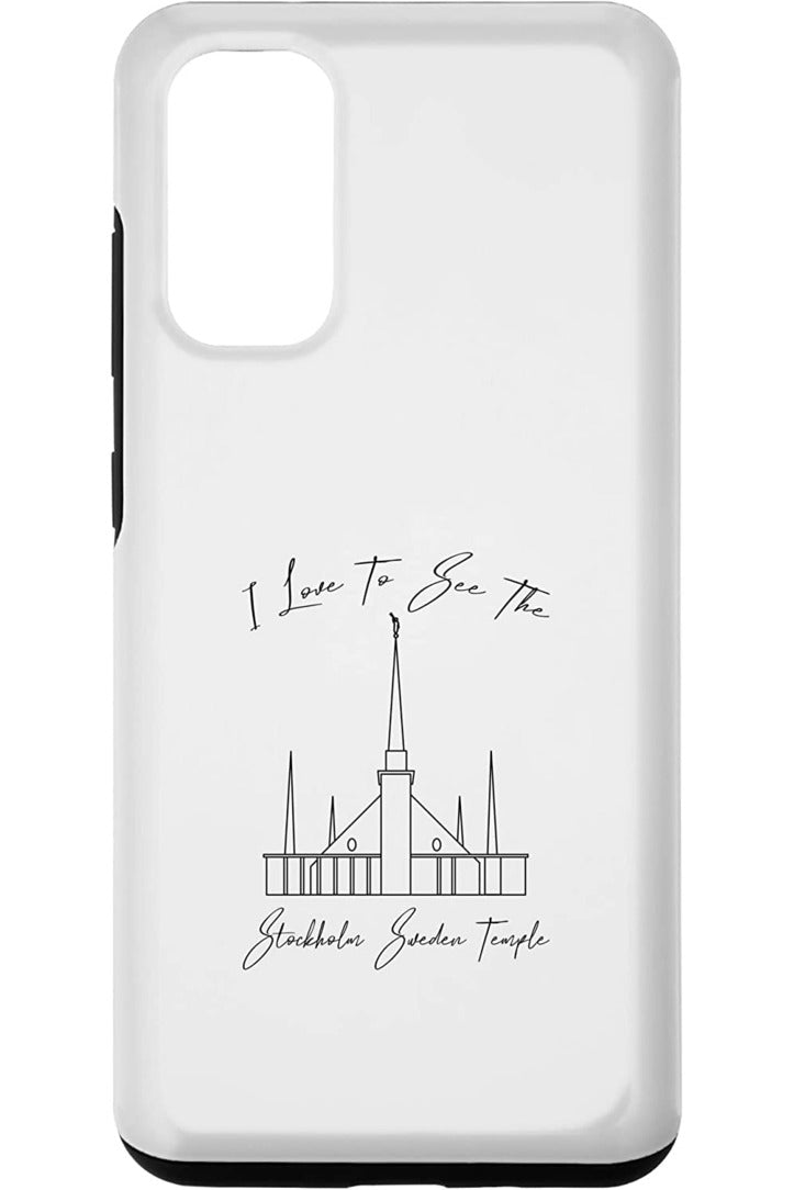 ストックホルム スウェーデン寺院 I love to see my temple カリグラフ Samsung Phone Case