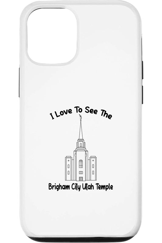 Brigham City Utah Temple Apple iPhone Cases - Primary Style (English) US