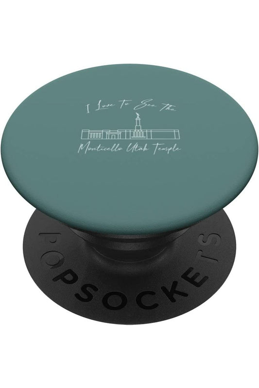 Monticello Utah Temple PopSockets Grip - Calligraphy Style (English) US