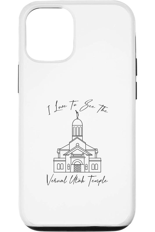 Vernal Utah Temple Apple iPhone Cases - Calligraphy Style (English) US
