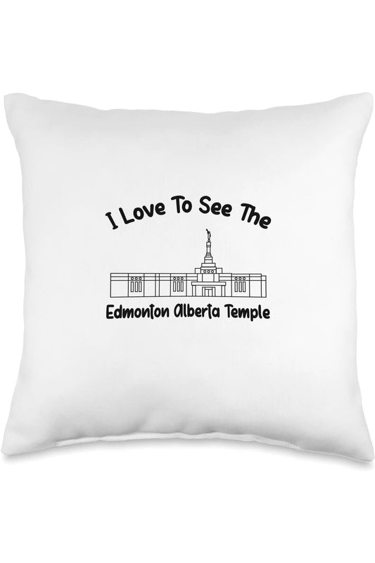 Edmonton Alberta Temple Throw Pillows - Primary Style (English) US
