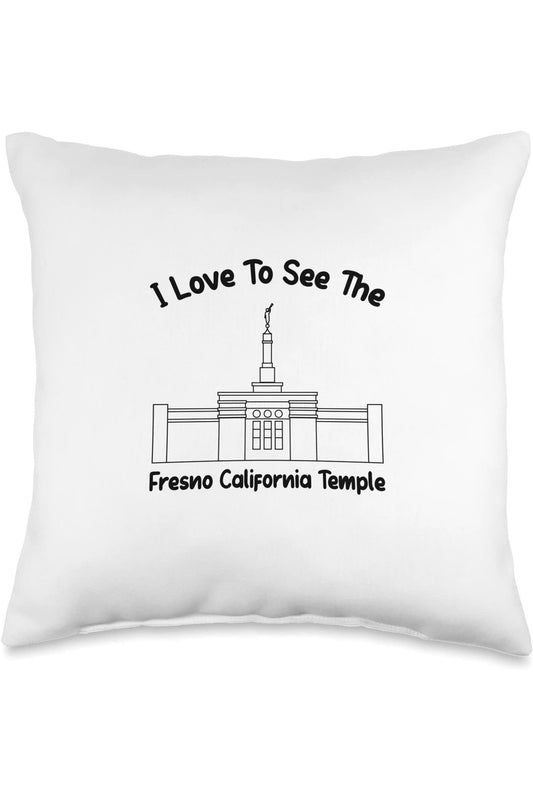 Fresno California Temple Throw Pillows - Primary Style (English) US