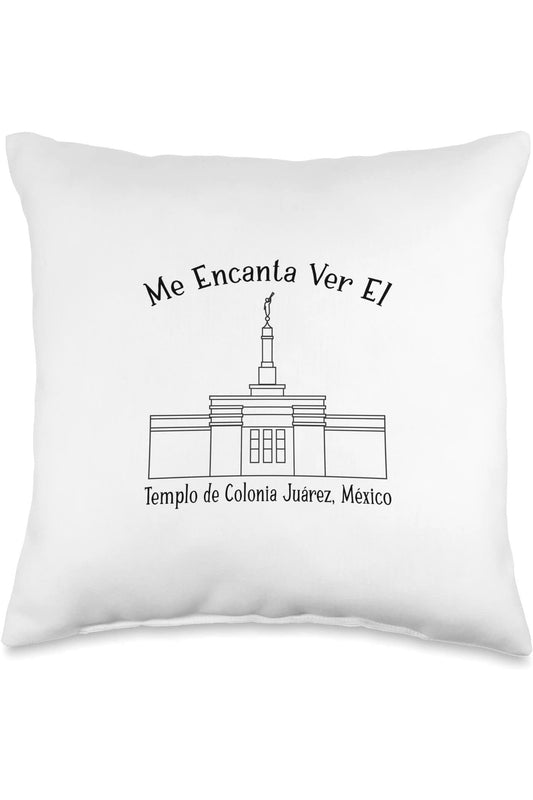 Colonia Juarez Chihuahua Mexico Temple Throw Pillows - Happy Style (Spanish) US