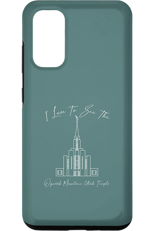 Oquirrh Mountain Utah Temple Samsung Phone Cases - Calligraphy Style (English) US