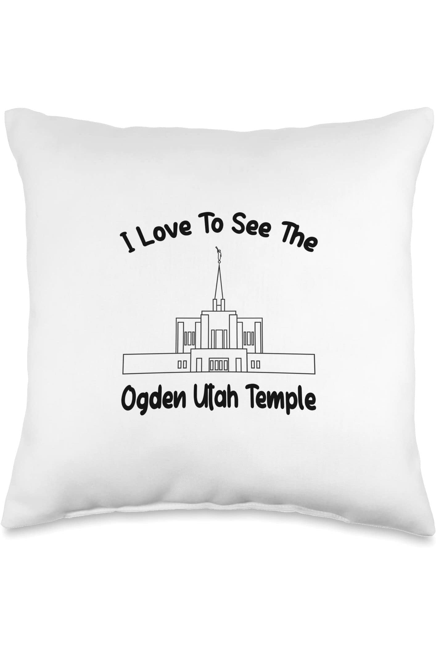 Ogden Utah Temple Throw Pillows - Primary Style (English) US