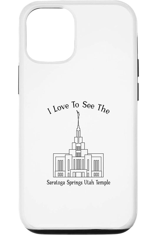 Saratoga Springs Utah Temple Apple iPhone Cases - Happy Style (English) US