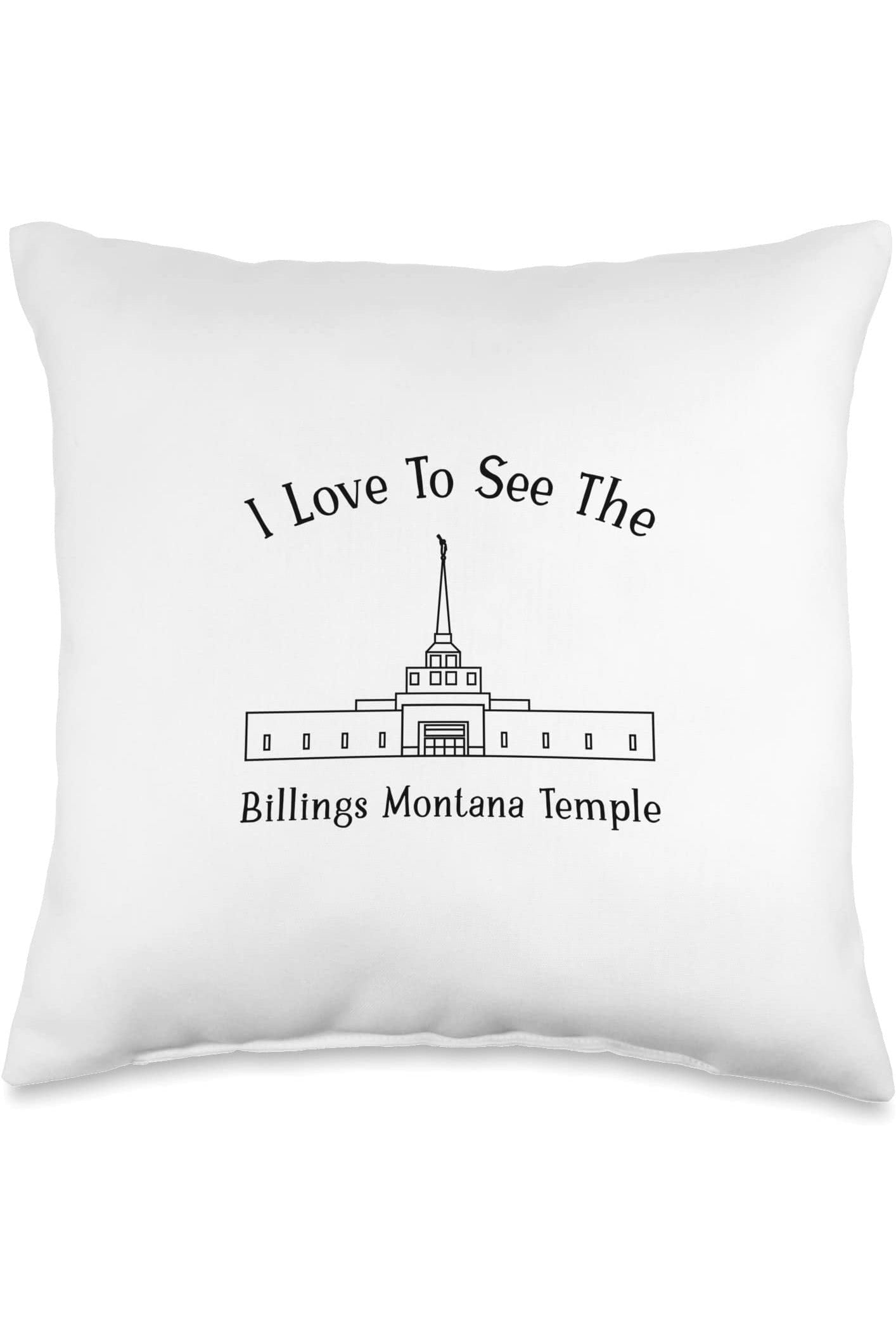 Billings Montana Temple Throw Pillows - Happy Style (English) US