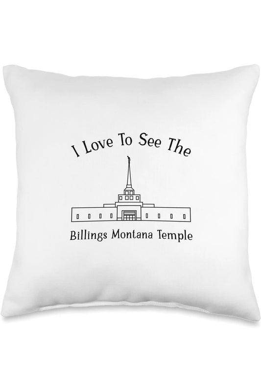 Billings Montana Temple Throw Pillows - Happy Style (English) US