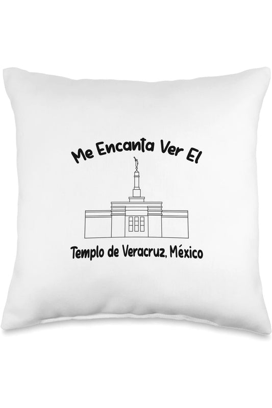 Veracruz Mexico Temple Throw Pillows - Primary Style (Spanish) US