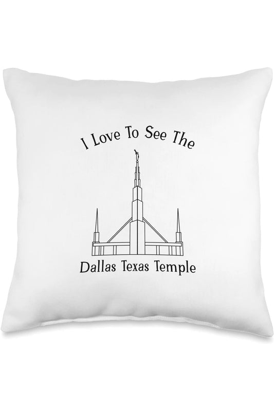 Dallas Texas Temple Throw Pillows - Happy Style (English) US