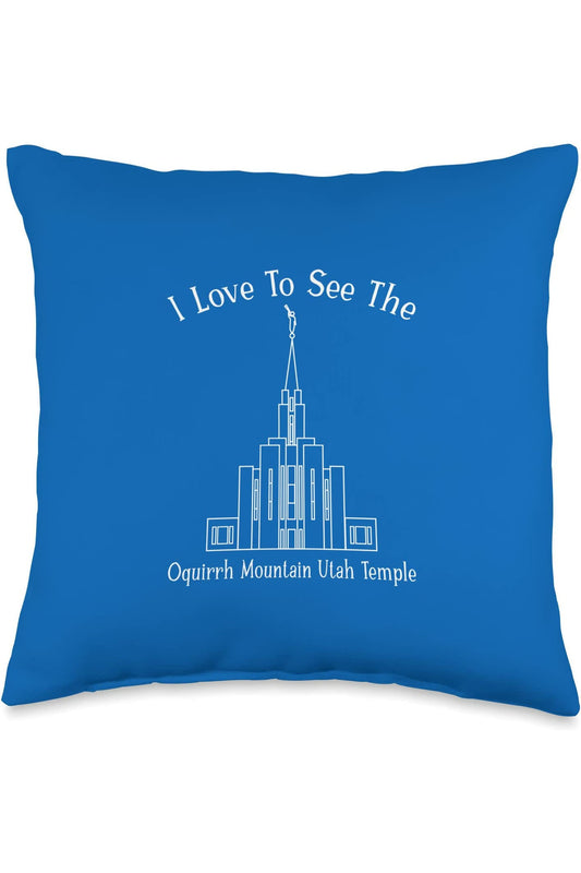 Oquirrh Mountain Utah Temple Throw Pillows - Happy Style (English) US