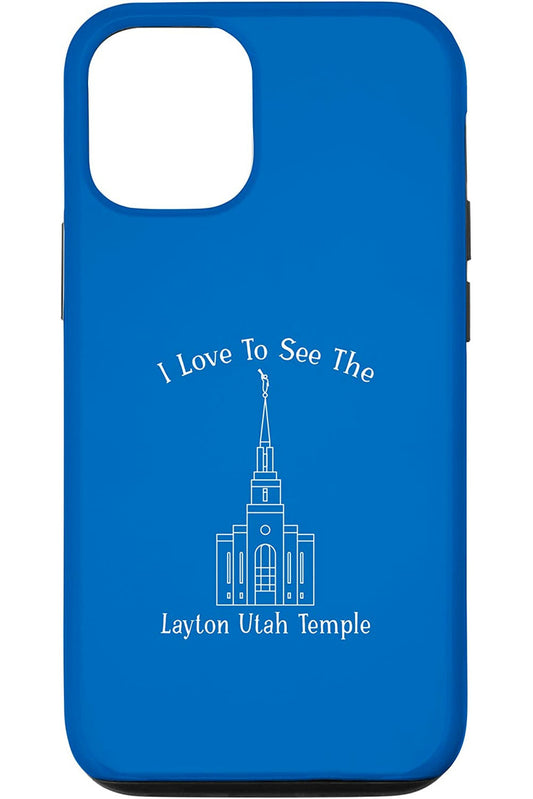 Layton Utah Temple Apple iPhone Cases - Happy Style (English) US