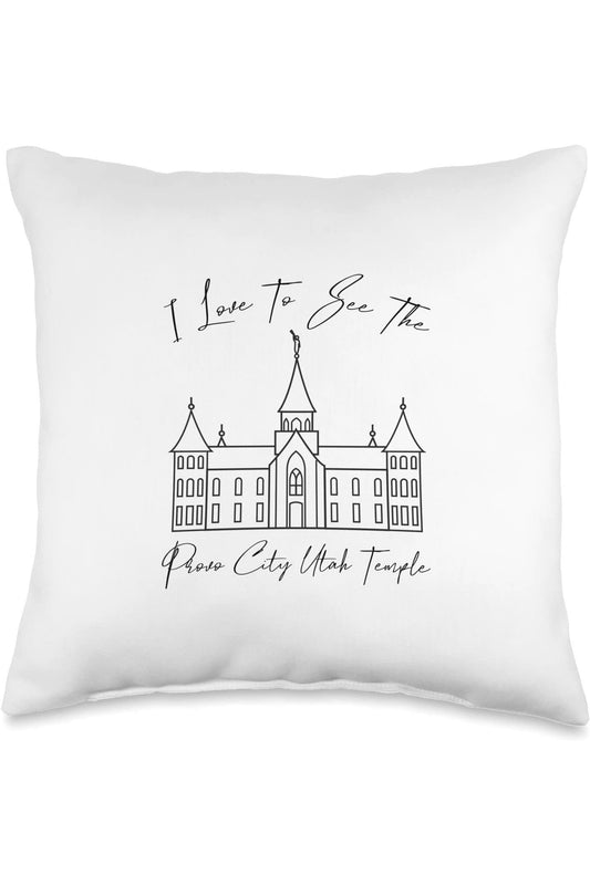 Provo City Center Utah Temple Throw Pillows -  Style (English) US
