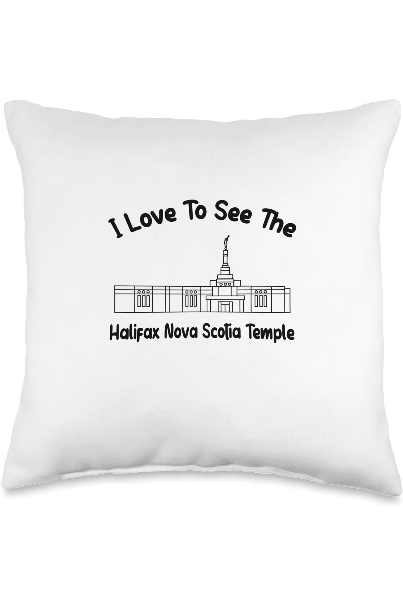 Halifax Nova Scotia Temple Throw Pillows - Primary Style (English) US