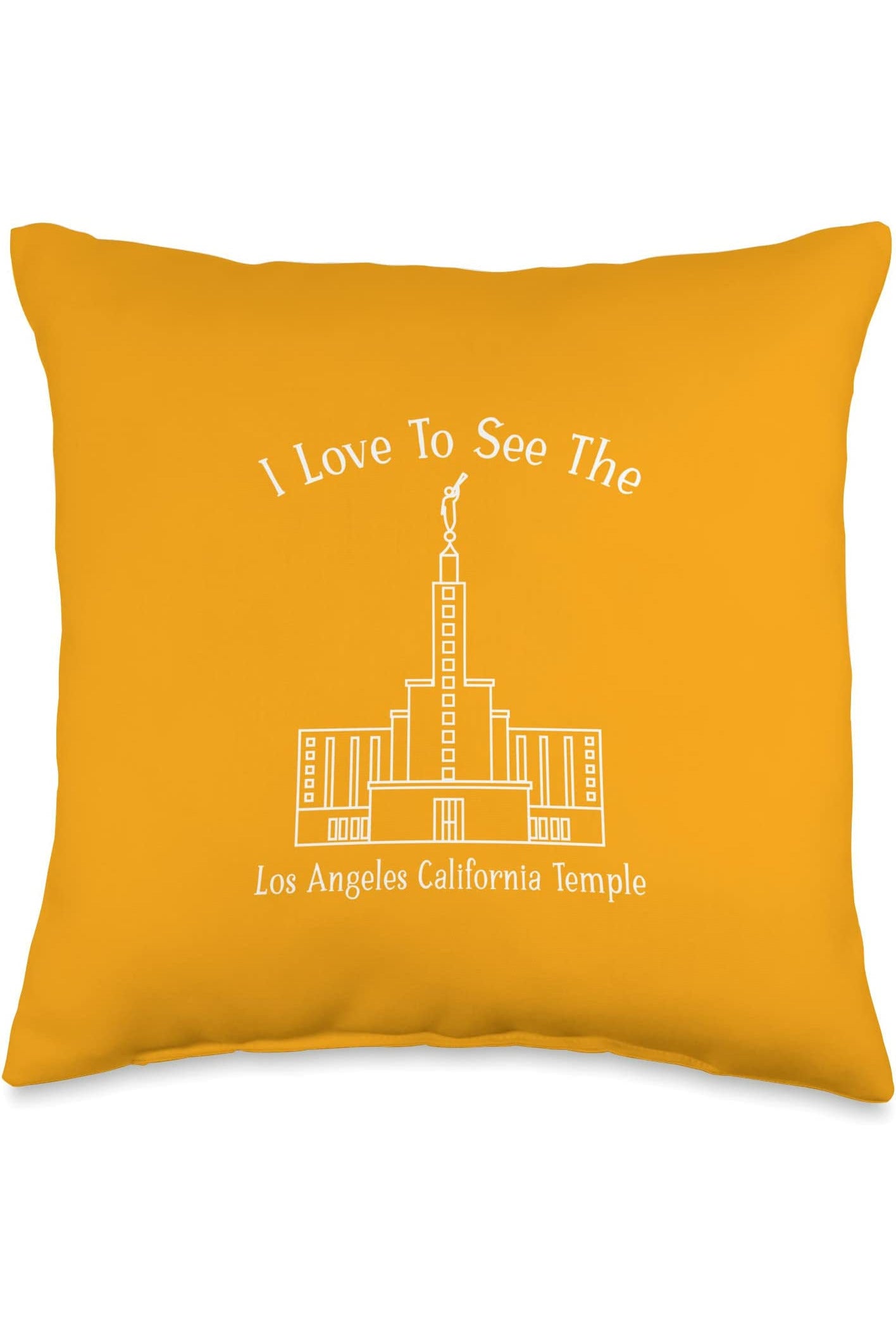 Los Angeles California Temple Throw Pillows - Happy Style (English) US