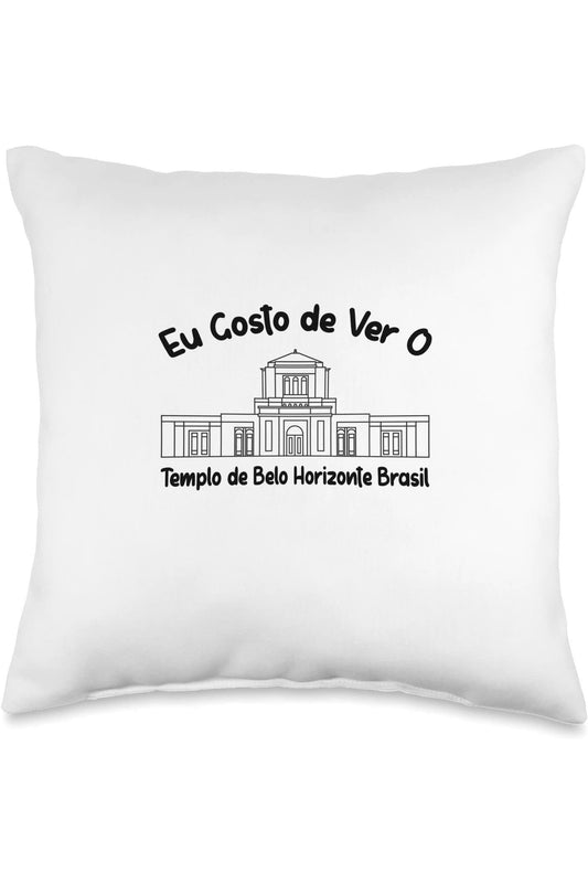 Belo Horizonte Brazil Temple Throw Pillows - Primary Style (Portuguese) US