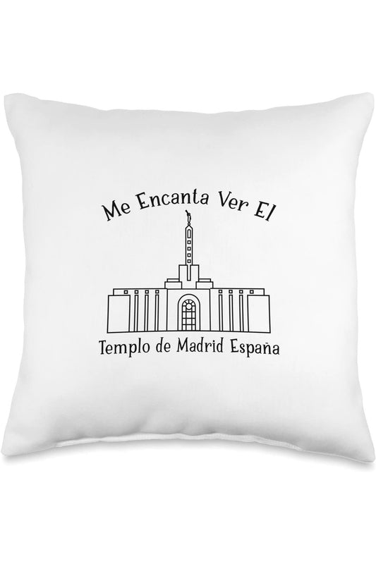 Madrid Spain Temple Throw Pillows - Happy Style (Spanish) US