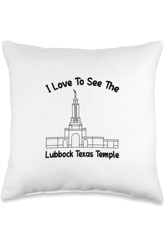 Lubbock Texas Temple Throw Pillows - Primary Style (English) US