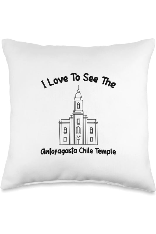 Antofagasta Chile Temple Throw Pillows - Primary Style (English) US