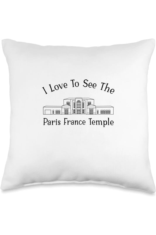 Paris France Temple Throw Pillows - Happy Style (English) US