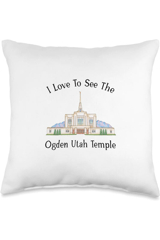 Ogden Utah Temple Throw Pillows - Happy Style (English) US