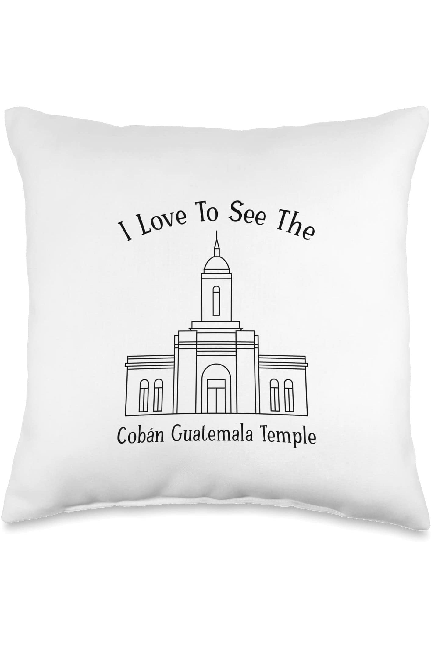 Coban Guatemala Temple Throw Pillows - Happy Style (English) US
