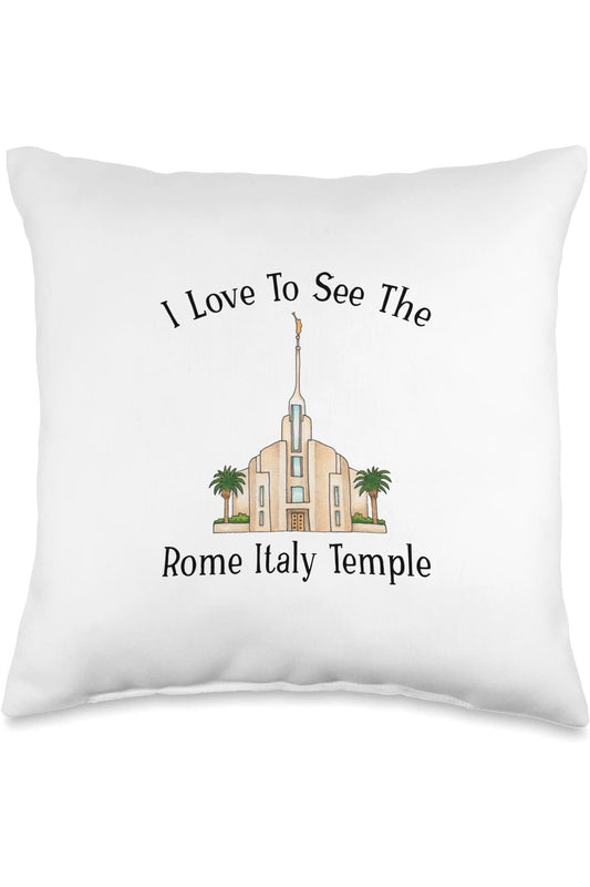 Rome Italy Temple Throw Pillows -  Style (English) US