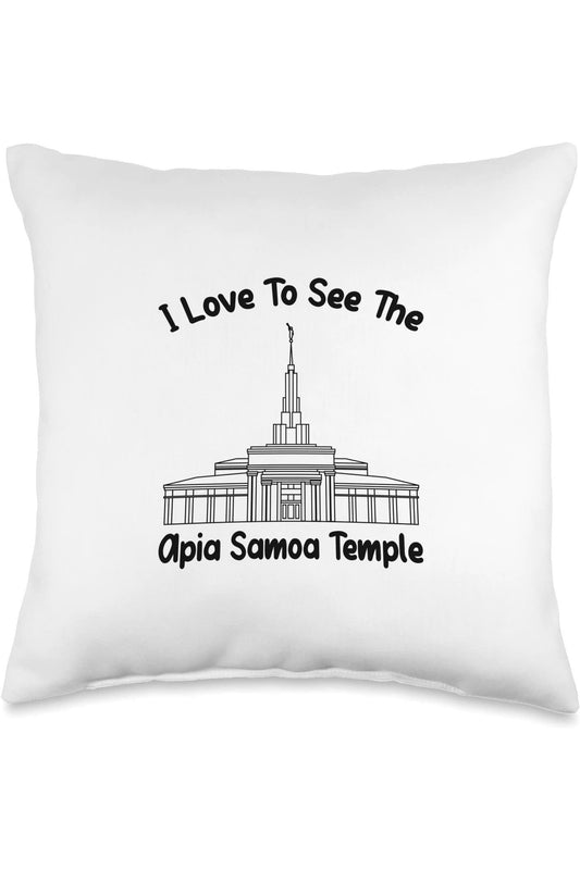 Apia Samoa Temple Throw Pillows - Primary Style (English) US