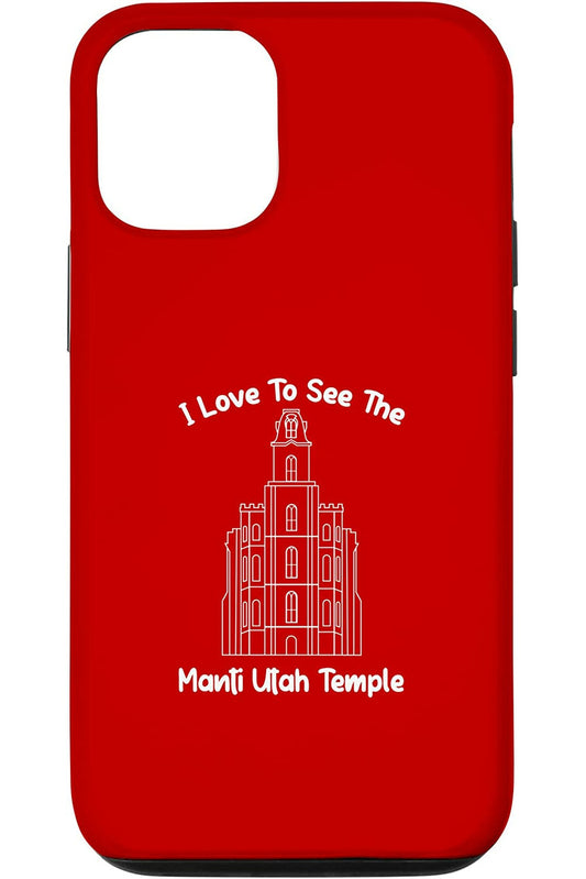 Manti Utah Temple Apple iPhone Cases - Primary Style (English) US