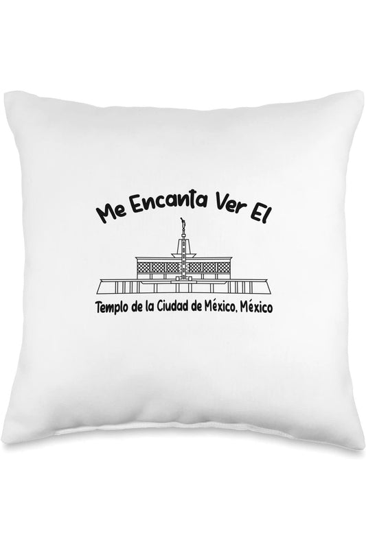 Mexico City Mexico Temple Throw Pillows - Primary Style (Spanish) US