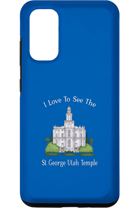 St George Utah Temple Samsung Phone Cases - Happy Style (English) US