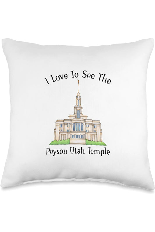 Payson Utah Temple Throw Pillows - Happy Style (English) US