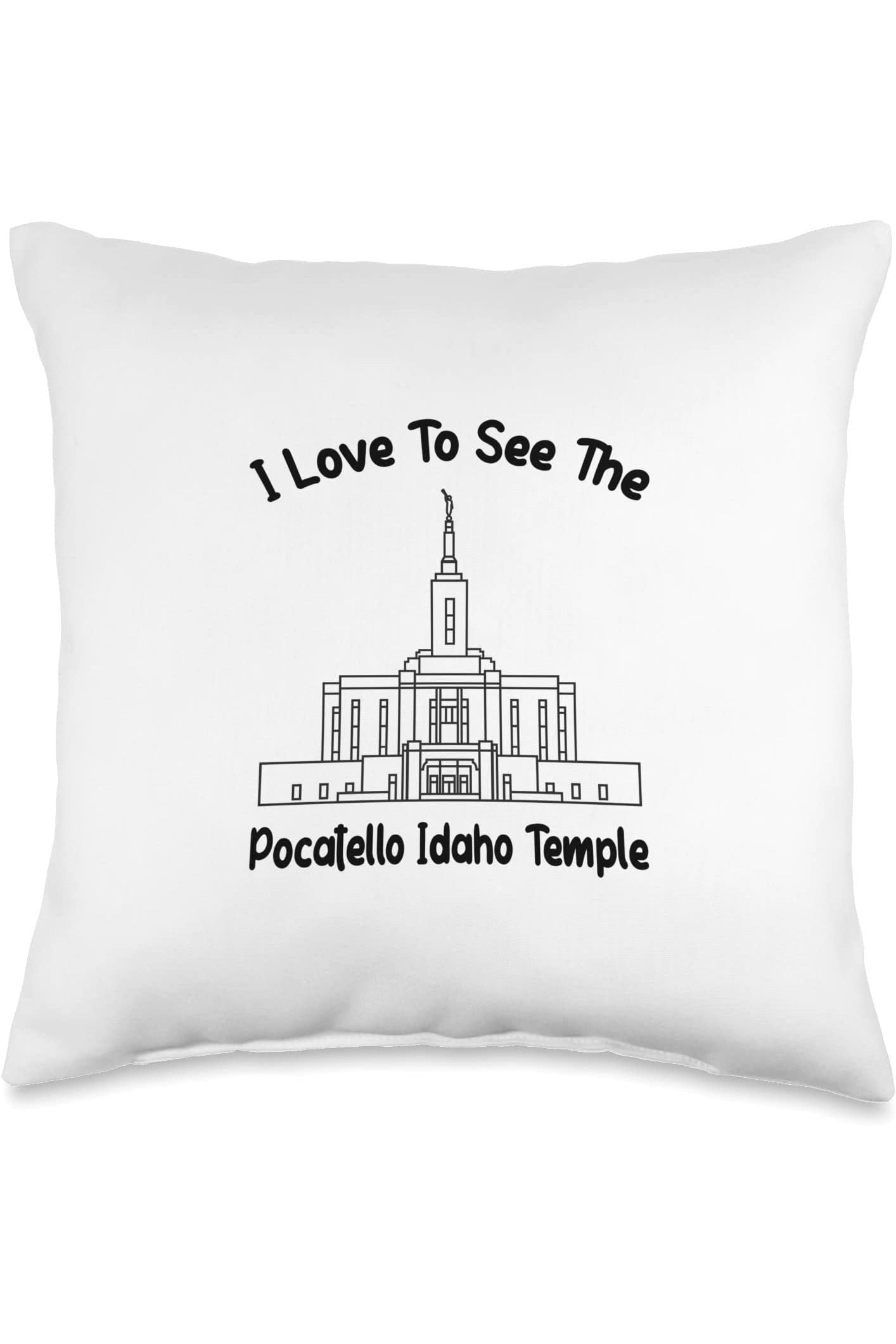 Pocatello Idaho Temple Throw Pillows - Primary Style (English) US