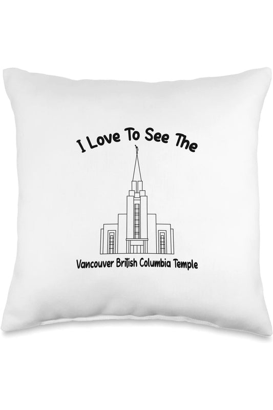 Vancouver British Columbia Temple Throw Pillows - Primary Style (English) US