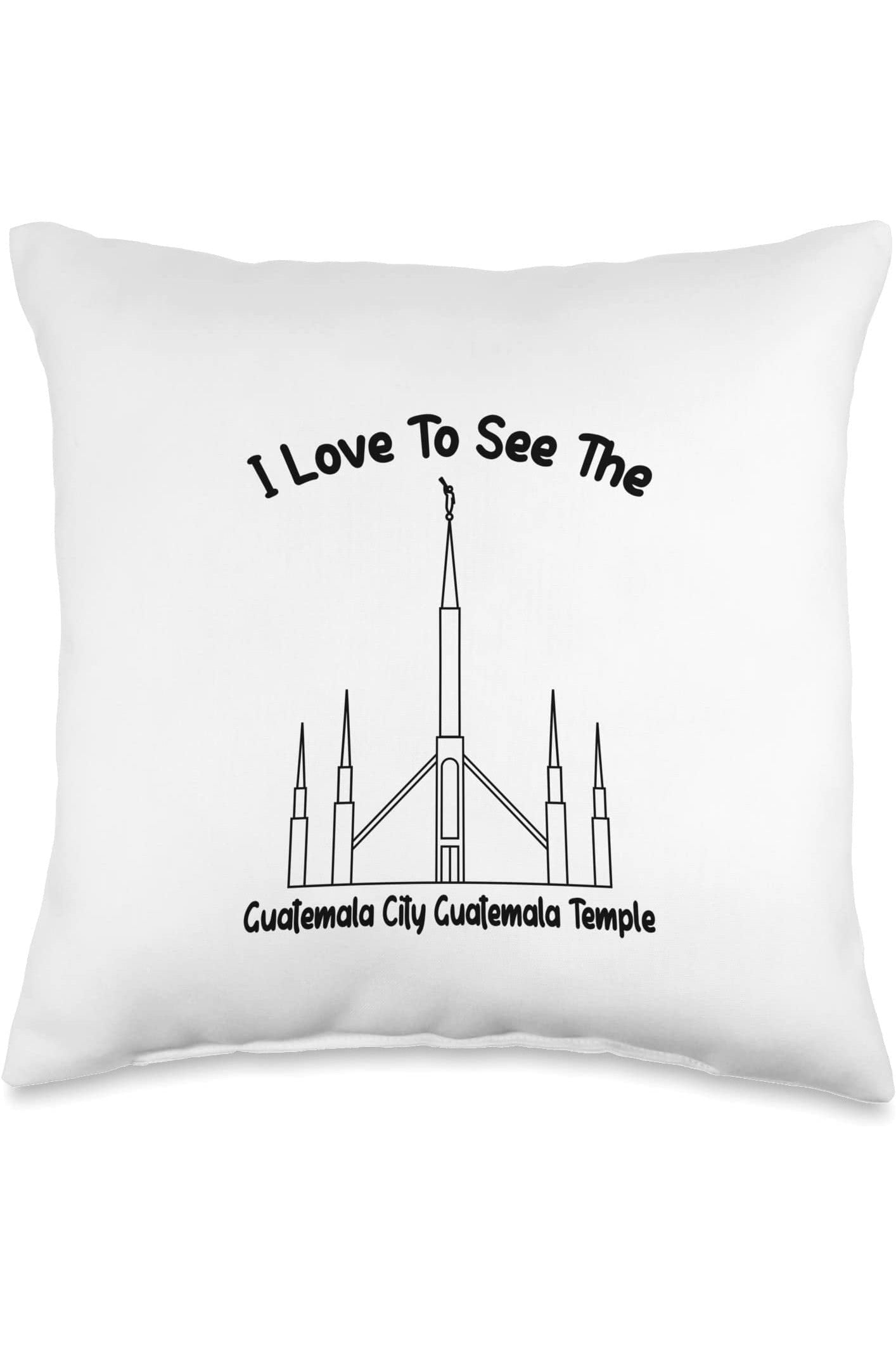 Guatemala City Guatemala Temple Throw Pillows - Primary Style (English) US